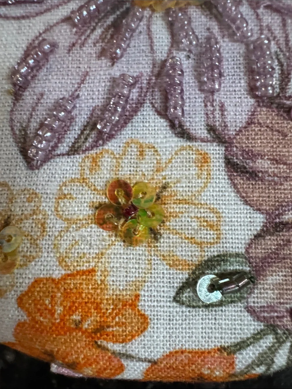 NEW Floral Sequin Round jewelry- Multicolor